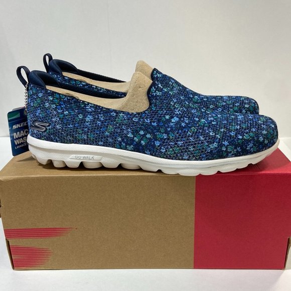 Sketchers Go Walk Classic Women's Slip On Shoes Navy - Size 8.5 - Picture 4 of 6